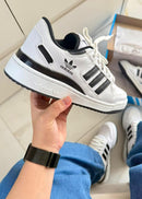 Tênis Adidas Forum Low CL  Unissex - Design Clássico Branco com Detalhes Coloridos | 36 a 44